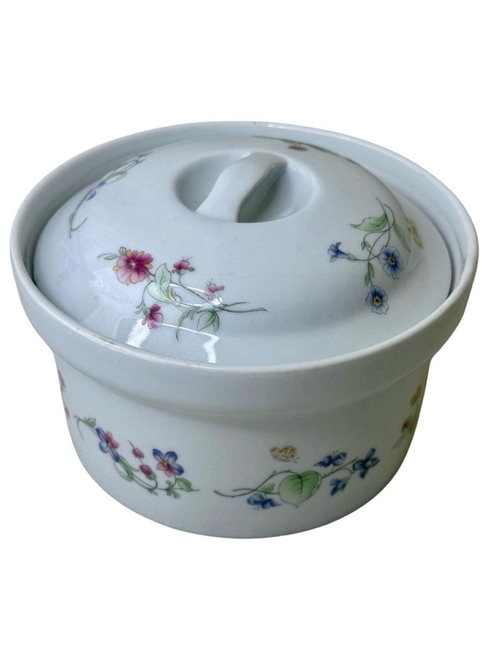 BIA Cordon Bleu Floral Covered Casserole Dish Ceramic Dish with Lid 6" Vintage